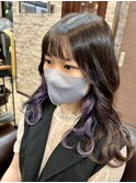 色落ちも可愛すぎる!パープルカラー【インナーカラー】