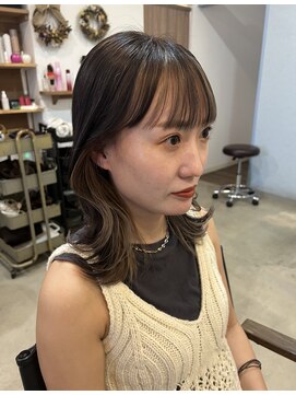 ジョワイユヘアーデザイン(Joyeux) joyeuxベージュ系のデザインカラー【有本のぞみ】