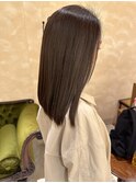 ◎ミディアムヘア/ぱつっとカット/ストレートヘア/髪質改善/銀座