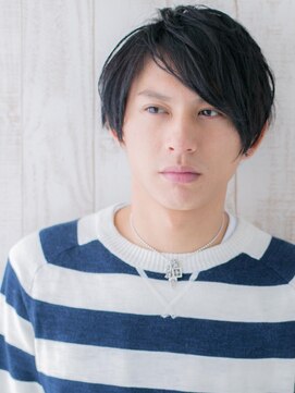 グルーミングサロン バーバー キャッスル 北浦和西口(Grooming salon Barber Castle) 流しバングの七三分けダークアッシュラフフェザーW北浦和