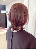 福山人気外ハネくびれピンクブラウンイルミナカラーダメージレス