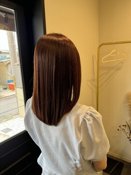 ラヴィン(LOVIN’) ピンクブラウン/髪質改善/ミディアムボブ