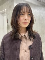 ラ メール ヘア デザイン(La mer HAIR DESIGN)&nbsp;ミディアムレイヤーウルフカットシースルーバンク