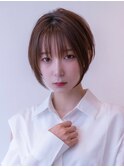 20代30代大人かわいいくびれレイヤーボブ韓国黒髪スタイル