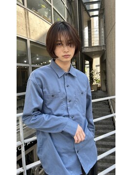 メゾンアクア 表参道(Maison ACQUA) =メンズボブ/ダークアッシュ/ニュアンスパーマ／MAN’S HAIR