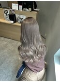 ハイライトカラーミルクティーベージュケアブリーチダブルカラー