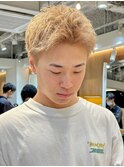 スパイキーショート×ミルクティーベージュ