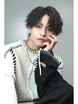 リップスアネックス 大宮(LIPPS annex) メンズツイストスパイラルパーマウルフカットコンマバングヘア