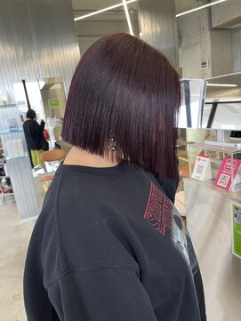 ユイマァル 岡山店(YUIMARL) 髪質改善トリートメント×バーガンディー×ボブ