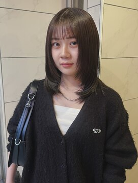 ハク アトリエ(HaKU atelier) 透明感オリーブグレージュカラー/髪質改善/ミディアムレイヤー