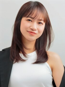 メゾンドムニ 恵比寿(Maison de MUNi) ブリーチなしダブルカラーアプリコットオレンジレッドピンク韓国