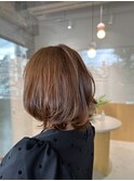 ミディアム 質感調整 透明感カラー 髪質改善