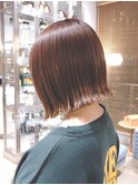 30代40代◎栗色大人上品小顔ボブ秋イメチェン
