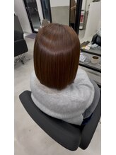 エン 久安(en.)&nbsp;チョコレートブラウン×艶ボブ｜30代40代人気の大人上品カラー