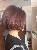 ライフ 湘南台(Life)&nbsp;丸みボブ×艶ピンクブラウン