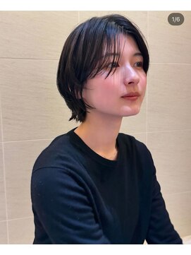 ラフ バイ マグ 南松本(R.A.F. by Mag) 大人可愛い◎20代30代40代小顔丸みショートボブ×前髪あり