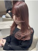 ブリーチなしダブルカラーヘアカラー髪質改善レイヤーカット大船