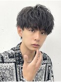 ソフトツイストパーマ爽やか無造作束感ショートマッシュウルフ