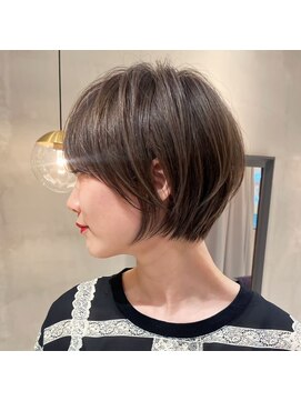 ロンドブルーム 天神大名店(Lond Bloom) イメチェンショート外ハネボブ美髪似合わせカットダークアッシュ