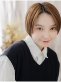 ハンサムショート/小顔ショート/アッシュベージュ/小顔カットg