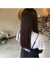 カット+頭皮に優しいカラー+頭浸浴