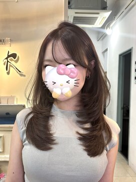 ヘアーアンドメイク シークタチカワ 立川店(Hair&Make Seek) 【澤飯】ブリーチなしチョコグレージュ×韓国ミディアムレイヤー