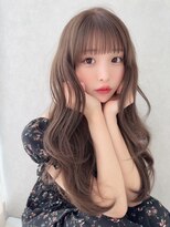 カシュカシュ 表参道(cache cache)&nbsp;フォワード巻きブリーチなし育てるカラーシースルーぱっつん前髪