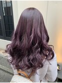  &nbsp;カシスパープルのウェーブロングヘア