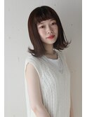 [riganuts 十条店]ツヤ感ロブ　外はねアレンジ