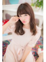 ヘアアンドビューティー ミック(Hair & Beauty miq) テッパン!斜めバングくせ毛風カーリーモテロングa