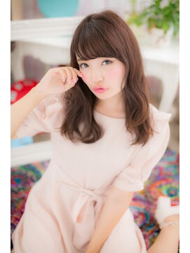 ヘアアンドビューティー ミック(Hair & Beauty miq) テッパン!斜めバングくせ毛風カーリーモテロングa