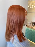 オレンジカラー/ダブルカラー/ケアブリーチ/髪質改善/原宿