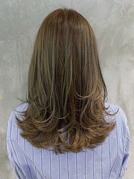 アイティーバイアルバム 八王子店(IT by ALBUM) ワンカールレイヤー_グレージュカラーボブウルフ_ba400391