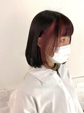 リリィ ヘアデザイン(LiLy hair design) Lilyミディアム/フェイスフレーミングピンク