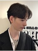 メンズ/外国人風センターパート/ニュアンスパーマ/上野駅