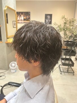 ダブネーション(DUB nation) クリームパーマで造るショートウルフ×波巻きパーマ