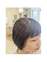 ヘアメイク アージュ 大野城 下大利店(HAIR MAKE age) 地毛にハイライトカラー(ブリーチなし)　30代40代50代