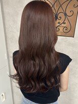 ルノン シェリー(LUNON cheliy) ピンクブラウンカラー 韓国/ブリーチなしカラー/ロング