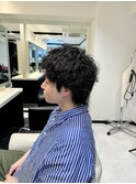 メンズニュアンスパーマ眉毛カットお客様ヘア☆