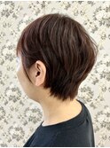 30代40代50代マッシュショートピンクベージュカラー／ヘッドスパ