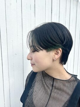 ゼロヘアーハナレ(zerohair HANARE) 【ショートスタイル】ハンサムショート×インナーカラー