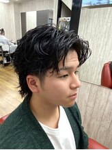 バーバー タカバタ 福井(Barber TAKABATA) フェザーパーマ/シャドウパーマ/スパイキーショート/メンズ