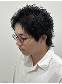 スパイキーショートメンズカットニュアンスパーマウルフカット