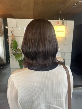 ファスナー(fustener) チャコールブラウン×くびれ巻き