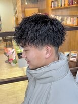 イエローコーン 金沢文庫店(YELLOW CORN) ツイストスパイラルパーマ/メンズマッシュパーマ/ダークアッシュ