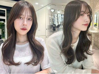 フォルテロゼ 横浜(FORTE rose)の写真/顔周りの少しの違いで劇的に小顔、垢抜け！韓国風レイヤーカットも♪[横浜/髪質改善/縮毛矯正/ヘッドスパ］