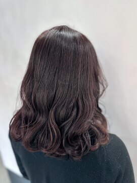 ヘア イノウエ HAIR INOUE ゆるふわミディアム×ダークマロン