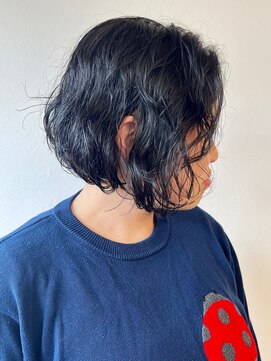 モリオフロムロンドン 松戸店(Morio from London) 【morio松戸 アイダ】パーマ無しくせ毛カット/前下がりボブヘア