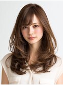 大人ナチュラルレイヤーセミロング
