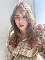 アルバム 銀座(ALBUM GINZA)&nbsp;カジュアルロング_ココアブラウンフリンジウェーブ_57705